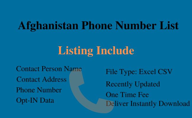 Afghanistan Phone Number List