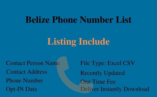 Belize Phone Number List