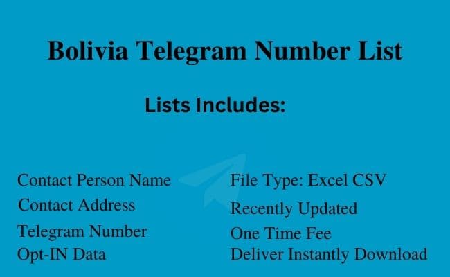 Bolivia Telegram Number List
