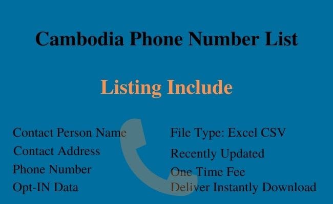 Cambodia Phone Number List