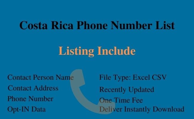 Costa Rica Phone Number List