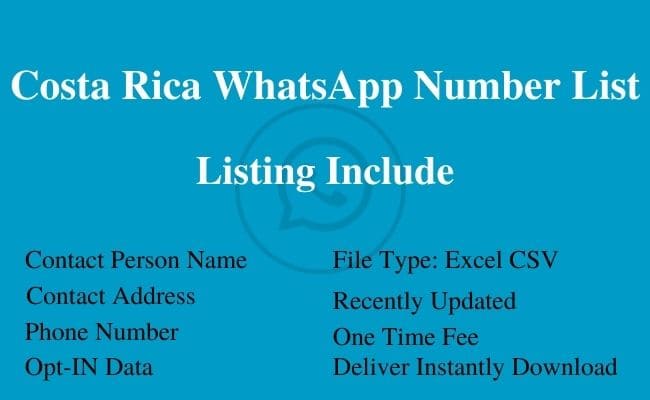 Costa Rica WhatsApp Number List