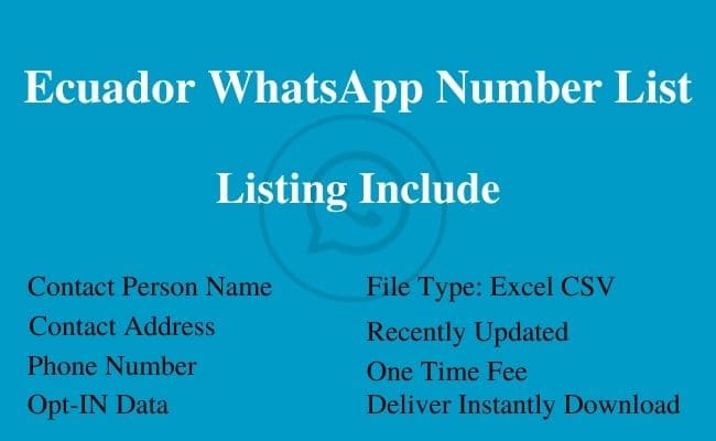 Ecuador WhatsApp Number List