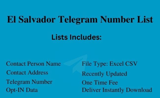 El Salvador Telegram Number List