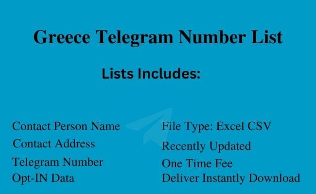 Greece Telegram Number List