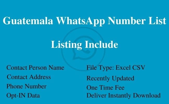 Guatemala WhatsApp Number List