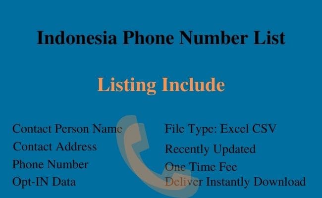 Indonesia Phone Number List