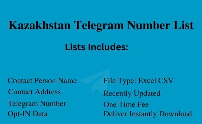 Kazakhstan Telegram Number List