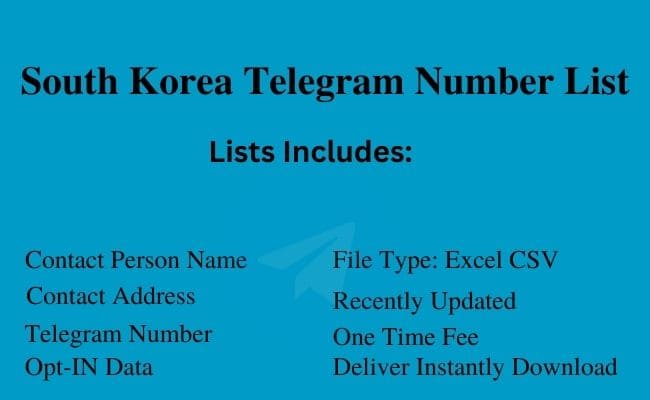 South Korea Telegram Number List