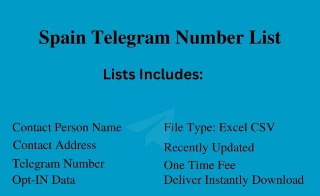 Spain Telegram Number List