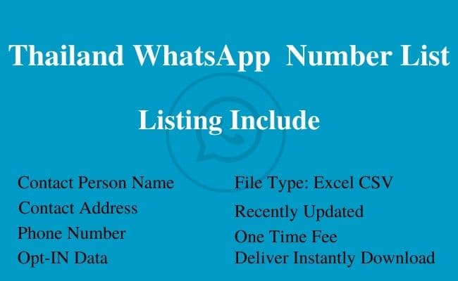 Thailand WhatsApp Number List