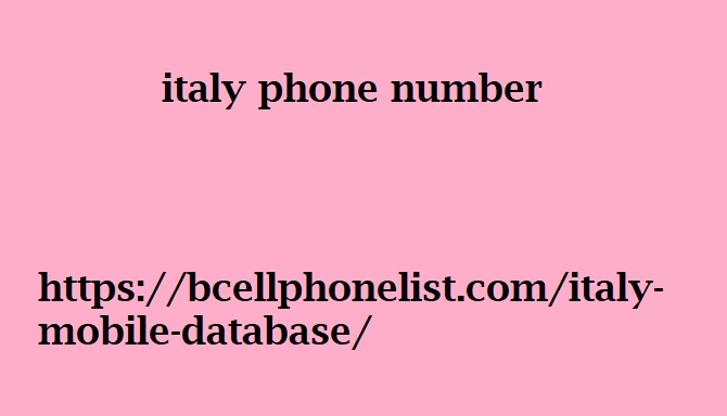 italy phone number