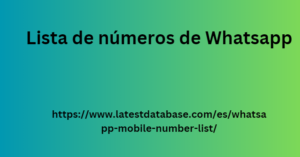 Lista de números de Whatsapp