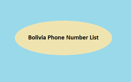 Bolivia Phone Number List​