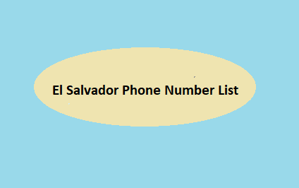 El Salvador Phone Number List​