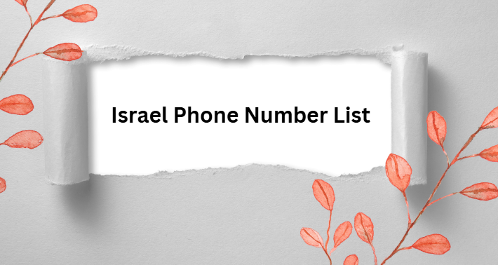 Israel Mobile Phone Number List