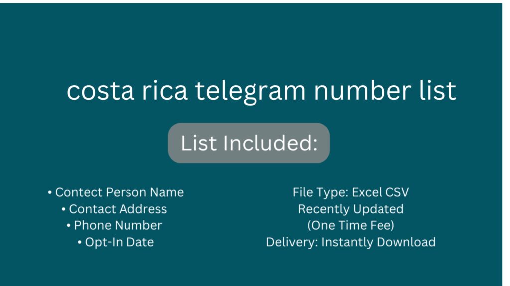 costa rica telegram number list_