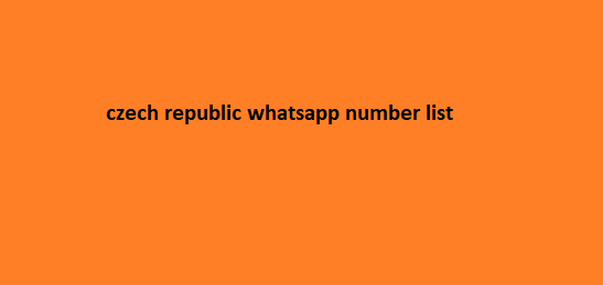 czech republic whatsapp number list​