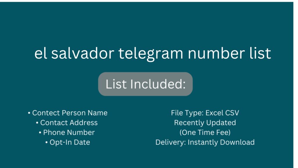 el salvador telegram number list_