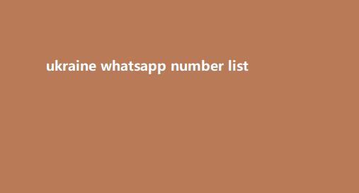 ukraine whatsapp number list