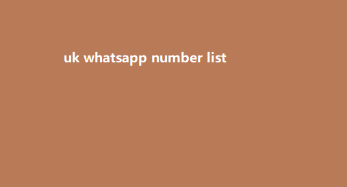 uk whatsapp number list​