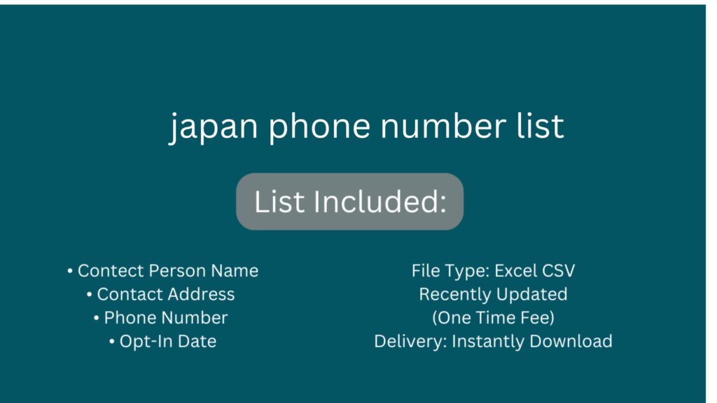 japan phone number list_