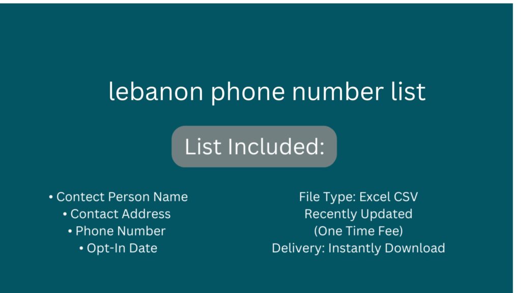 lebanon phone number list_