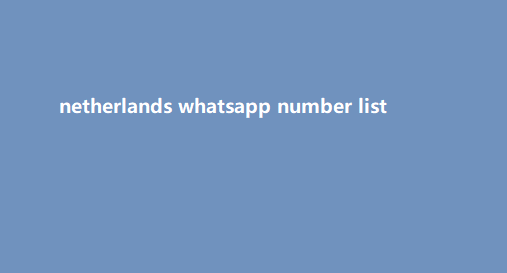 netherlands whatsapp number list​