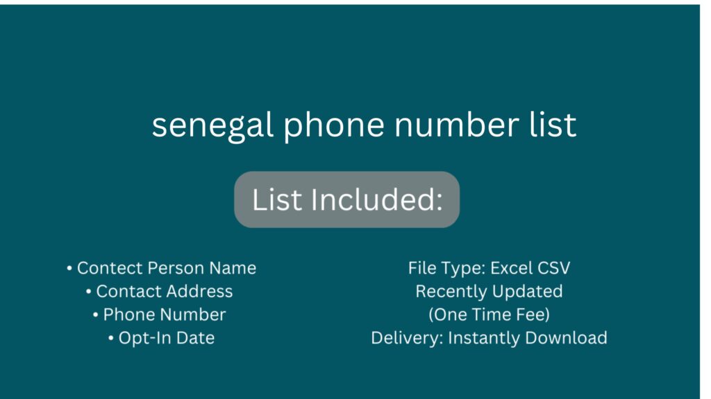 senegal phone number list_