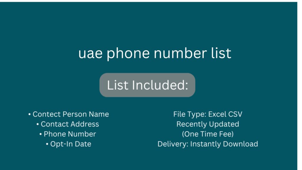 uae phone number list_