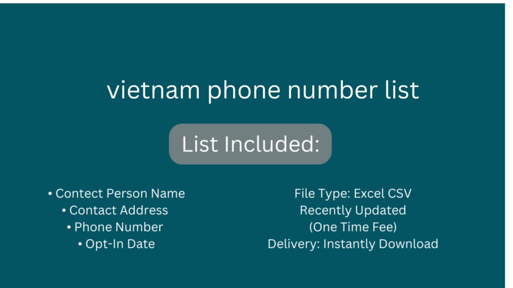 vietnam phone number list